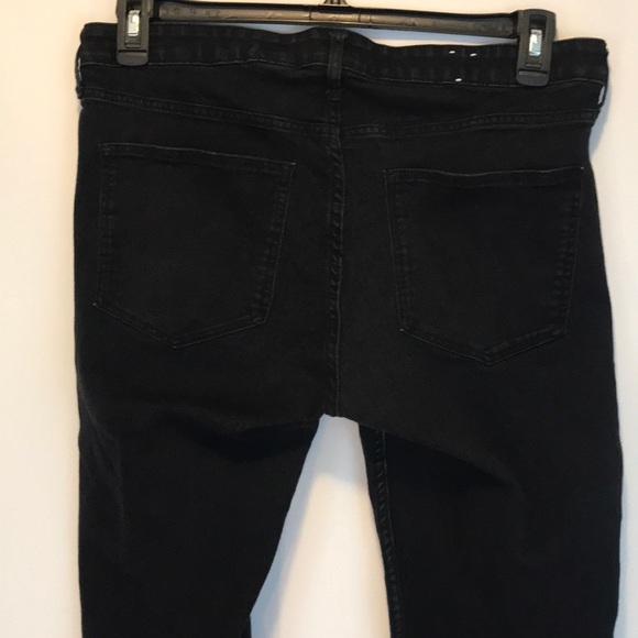 H&M Skinny Ankle Regular Waist Black Jeans S 34 - Picture 5 of 8